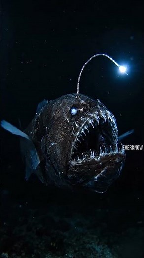 Anglerfish: The Deep-Sea Predator With a Living Flashlight #earthscience #marinebiology #naturefacts