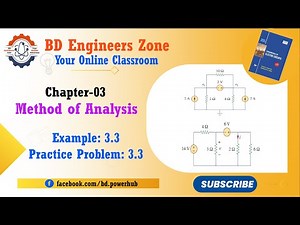 Method of Analysis (Chapter-03) || Example: 3.3 & P.P. 3.3 || Fundamentals of Electric Circuits