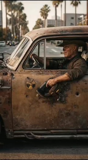 Fallout characters behind the wheel… post-apocalypse never looked this fast. ☢️🚗 #FalloutRides #WastelandAdventures #PostApocalypticVibes