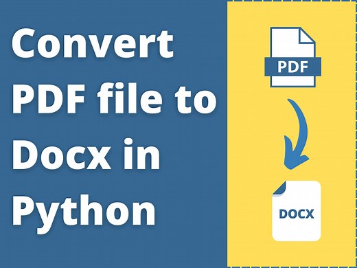 Convert PDF to Word (Docx) in Python