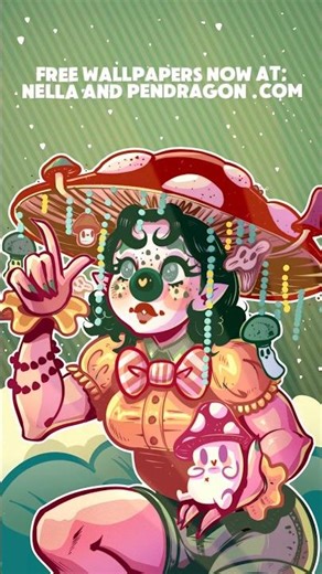 Free downloadable alien and clown girl wallpapers are now available at NellaAndPendragon.Com