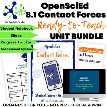 8th Grade 8.1 Contact Forces Ready-to-Teach Unit Bundle