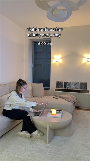 realistic after work night routine 🥹 timestamped night routine after a busy work day 🫶🏻✨🥗🍕🫧🧴💤 #nightroutine #afterworkroutine #spendtheeveningwithme