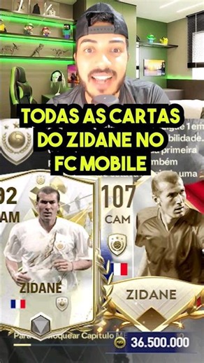 TODAS AS CARTAS DO ZIDANE NO FC MOBILE 🔥 #shorts