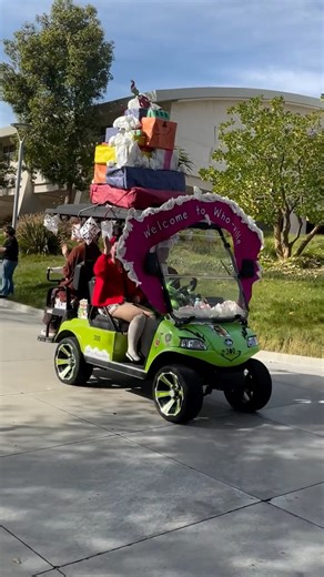 What are our CPP staff up to this week during winter break? Creating holiday magic! ✨ Multiple CPP offices decorated their carts and joined in a parade around campus to spread holiday cheer. They ended the parade at our CPP Children’s Center to share candy, cookies, and hot chocolate with our future Broncos. 🍭 🍪 ☕️ Happy holidays from all of us at CPP! | Cal Poly Pomona