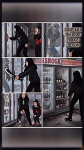 ⭐ CHAPTER 4 — THE BEER FRIDGE DEMON Before we continue… Yesterday the minimart opened its mouth a little wider. Sumiko heard what Aiko didn’t, the aisles shifted in their sleep, and something in the shadows started breathing back. If you missed the earlier moments of this journey, you can find all previous chapters here on my page. Now we step deeper inside. Not everything cold is dead. ⸻ THE BEER FRIDGE DEMON Sumiko stepped forward. Machete tight. Hood shadowing her eyes. Her breathing slow and