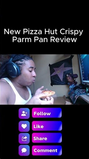 New Pizza Hut Crispy Parm Pan Review #surpasst #trending#gaming #foodreview #pizzahut #twitch #fyp