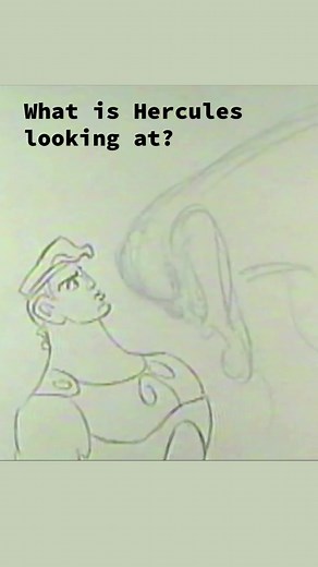 What is Hercules looking at? Disney Animation Pencil Test