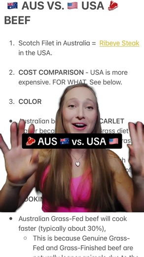 Color Difference: AUS Beef vs. USA Beef
