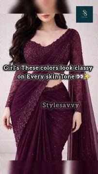 Girl's These colors look classy on Every skin tone👀👀✨️💗#ytshorts##virakshorts viralshorts##saree#