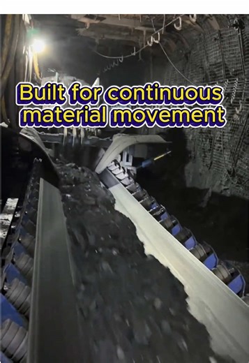 Built for continuous material movement What you see here is part of an industrial conveying system prepared to support long-term underground operations. #conveyorsystem #materialhandling #industrialengineering #factoryprocess #heavyequipment