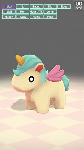 Cute unicorn #GameDev #FYP #3DAssets #SURIYUN#unicorn #gameassets