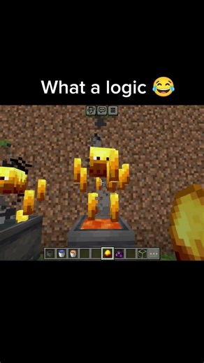 What a logic in Minecraft 😅. #minecraft #minecraftgameplay #shorts
