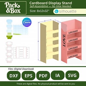 Self-assembling Cardboard Display Stand | Customizable Eco-friendly Product Display | Flat-pack Retail Stand - Etsy