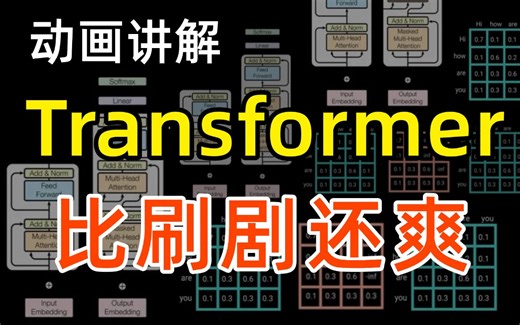 吹爆！超强动画，一步一步从零详细解读Transformer原理！这绝对是你见过最通俗易懂的讲解，从入门到实战，唯一一个把Transformer讲透彻了的视频