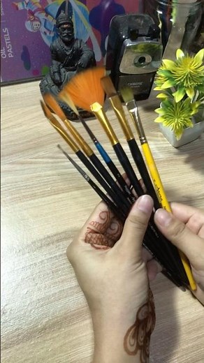 7 Types of painting brushes must have beginners ❤️😇✨ #art #youtubeshorts