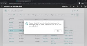 Dynamics 365 Business Central: How to delete users
