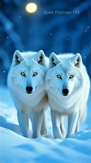 ALPHA PACK MOVEMENT: White Wolves Stalking In Arctic Slow Motion 4K