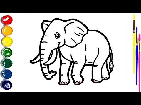 How To Draw A Cute Elephant 🐘 Children Draw Animals🐘