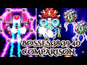 All Bosses Comparison iN Space Shooter Galaxy Attack /Boss 38/Boss 39/Boss 40