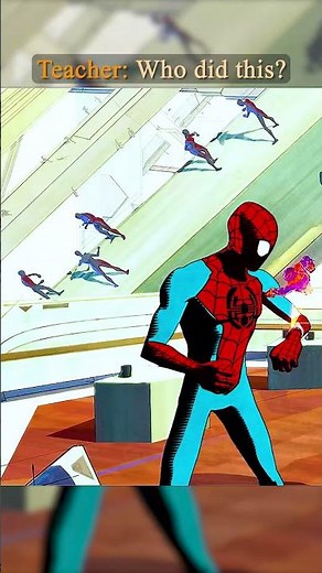 Our reaction in class| Spider-Verse Meme