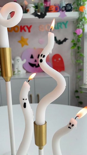 Just look at these DIY ghost candles! If you saw my stories this weekend, these are what I was trying to make! I finally found the perfect