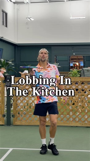 Lobbing in the Kitchen #pickleball #pickleballcoach