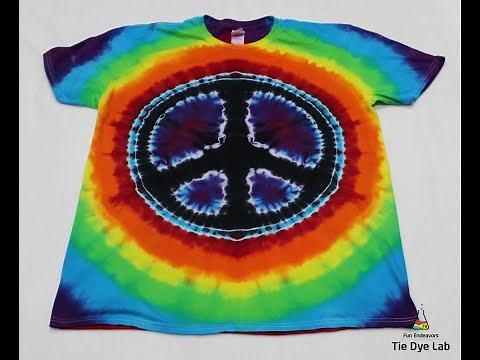 How To Make A Rainbow Tie Dye Peace Sign Shirt