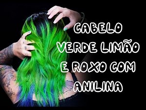 Cabelo Verde Limão & Roxo com Anilina da Lacxe ♥