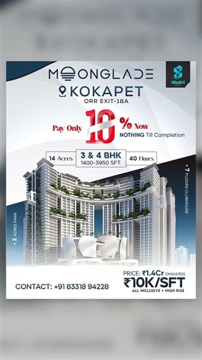 #Moonglade at Manchirevula, Narsingi | Launched 10% Payment Plan