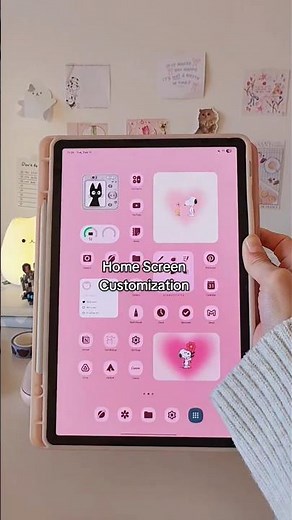 Samsung Tablet Aesthetic Widgets 💌 Cute Home Screen Customization Tutorial! #tablet