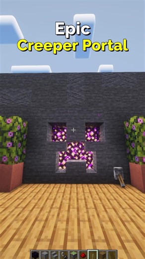 Make Epic Creeper Portal in Minecraft – Redstone Tutorial | CupSapling #minecraft #redstone #shorts