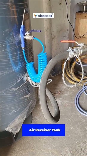 Sandblasting Set with Screw Air Compressor, Air Receiver Tank and Blasting Hopper