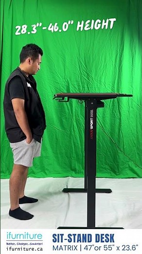 MATRIX Electric Height Adjustable Desk with Jumbo Mousepad | ifurniture CA
