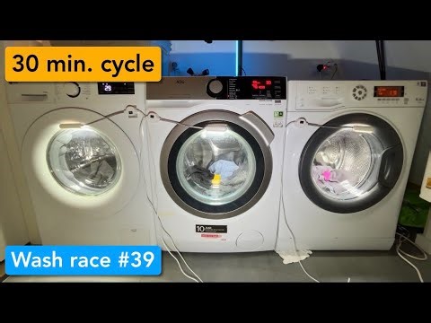 Wash Race #39 | LG vs AEG vs Hotpoint - 30 minute cycle