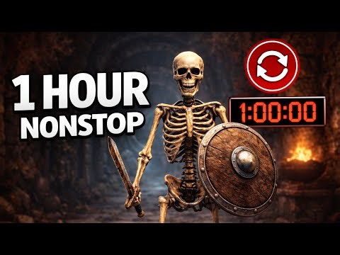 1 Hour || Skeleton bagging shield, Meme for 1 Hour Straight (HD 1080) (Nonstop Loop)