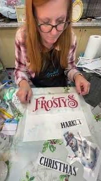 Create a Frosty’s Christmas Market Decor– DIY Stencil & Transfer Craft Tutorial