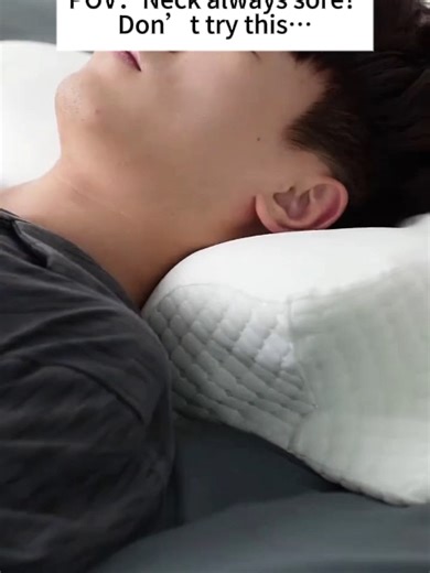 Contoured memory foam pillow with free shipping. Designed to support your neck and shoulders, keep your spine aligned, and reduce pressure while you sleep. Free shipping included for easy, no stress ordering.#tiktokmademebuyit #sleepbetter #necksupport #memoryfoampillow #bedsupgrades