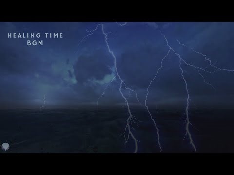 Sea Storm Typhoon Thunderstorm Lightning Lightning Relaxation Reading Study Insomnia Sleep BGM