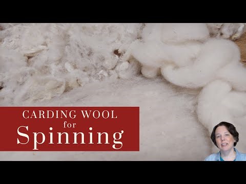 Carding Wool for Spinning with Hand Carders & Drum Carder