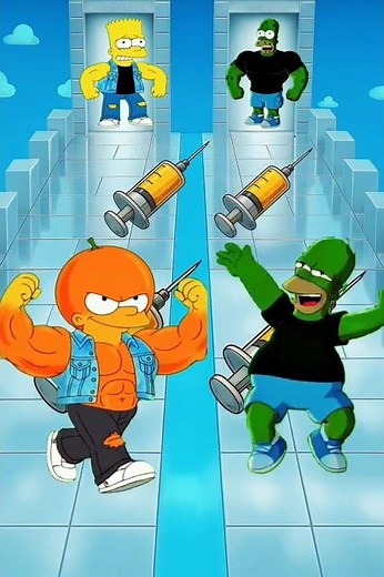 Bart’s Epic Evolution: Orange Boss vs Zombie Homer! #TheSimpsons #BartSimpson #HomerSimpson