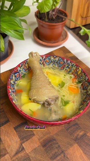🍲🍗✨ Homestyle Chicken Noodle Soup #danielasfood #recipe #easyrecipes