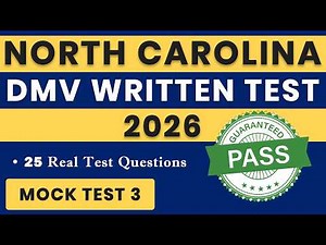 North Carolina Permit Test 2026 | DMV Written Test Practice | NC DMV Permit Test & Written Test