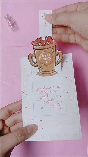 DIY Father’s Day Card Idea 💌 | Easy Craft for Dad #Shorts #diy #handmadegifts #papercraft