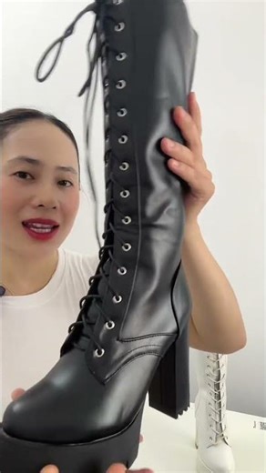 Combat boot cổ cao dưới gối cho style hiện đại, năng động, sành điệu ❤️ #boots #bootnu #combat