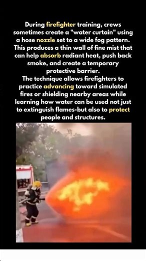 The Smart Firefighting Trick Called a Water Curtain #shorts