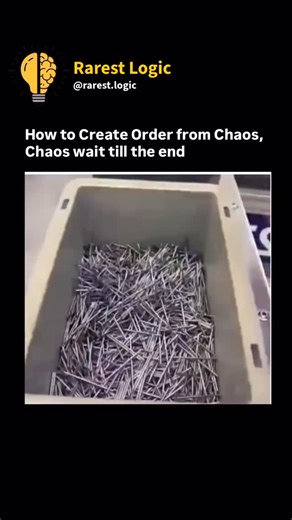 Rarest Logic | Educational 🧠 on Instagram: "Usually, if you shake something, you make a mess. But in the world of granular physics, shaking is the secret to perfect organization. The Logic: This is called Vibration-Induced Self-Organization. 1. The Energy: When the nails are jumbled, they are in a “high energy” state (lots of gaps, crossing over each other, fighting gravity). 2. The Shake: By adding vibration, you give the nails just enough kinetic energy to “jump” out of those awkward position