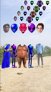 blue alien, big dog, purple alien,& blue cute bhabhi dancing and headmatching gamemagical #video