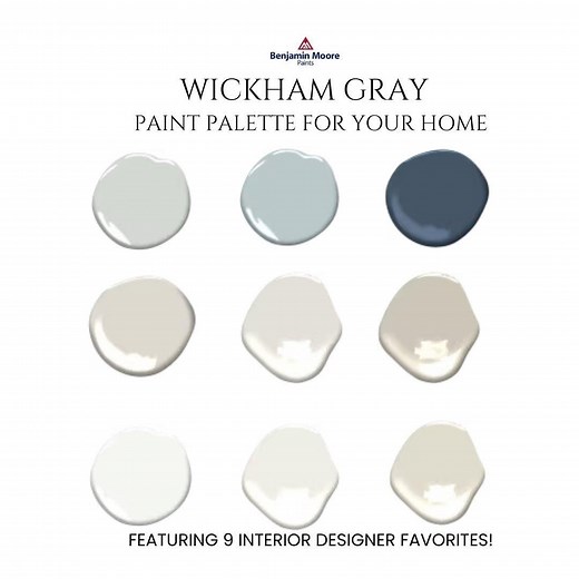 Benjamin Moore Wickham Gray Paint Color Palette (PDF Download) - Etsy