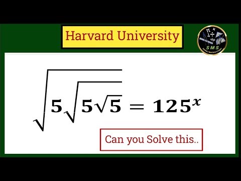 Harvard University Interview question||A nice square root problem||Find x=?||